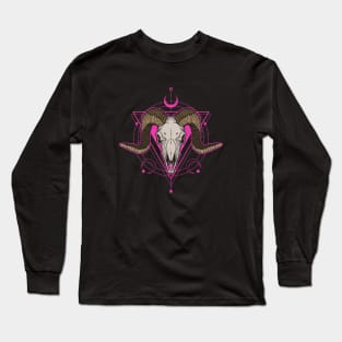 Rams Skull Spell Long Sleeve T-Shirt